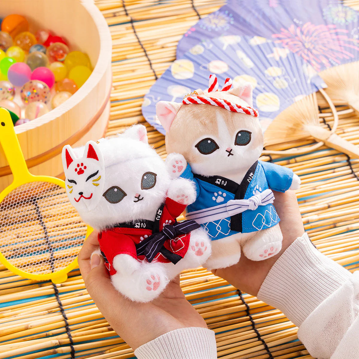 Japan Mofusand | Festival Mofusand Cat Wearing Happi Coat Cute Mascot Plush Doll Keychain - Kawaii items Room Decoration Doll