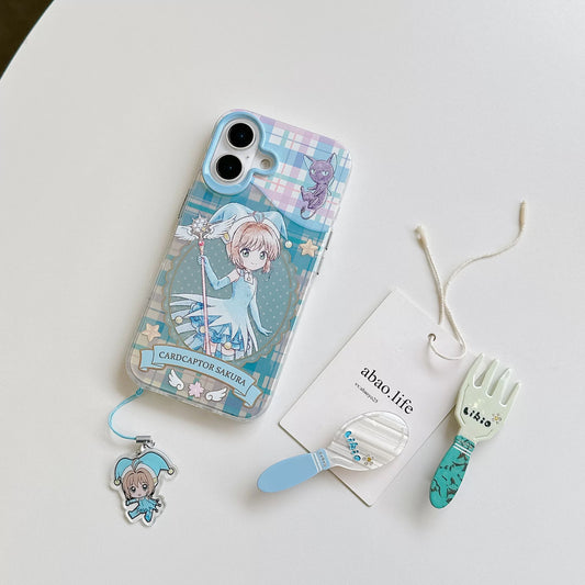 CardCaptorSakura Comic Laser Case | Sakura Cosplay 4 Styles - iPhone Case PLUS SE2 XS XR X 11 12 13 14 15 16 16e 17 17e Pro Promax 12mini 13mini
