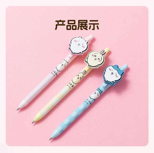 ChiiKawa X Miniso | ChiiKawa Hachiware Usagi Ball Pen Black 0.5mm - Kawaii items Room Decoration Stationery
