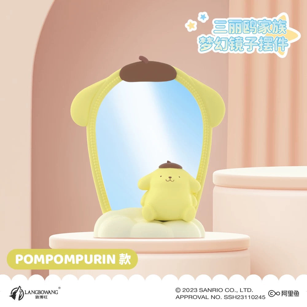 Sanrio Characters Theme Silicon with Mirror Series | My Melody Kuromi Cinnamoroll Pompompurin - Kawaii Decoration Collectable Toys Toy Collection KawaiiGiftLand