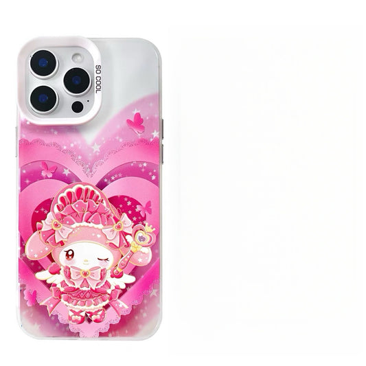 Japanese Cartoon Sanrio Magic Girl Lolita Laser Case | My Melody Kuromi Wish Me Mell & Cogimyun 3 Styles - Phone Case Samsung Galaxy S26 S25 S24 S23 S22 S21 FE Ultra Edge