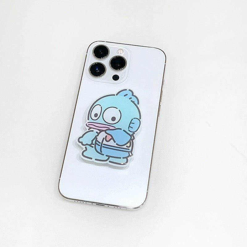 Japanese Cartoon Cute Travel Style | My Melody Kuromi Cinnamoroll Pompompurin Pochacco Hangyodon Phone Stand KawaiiGiftLand