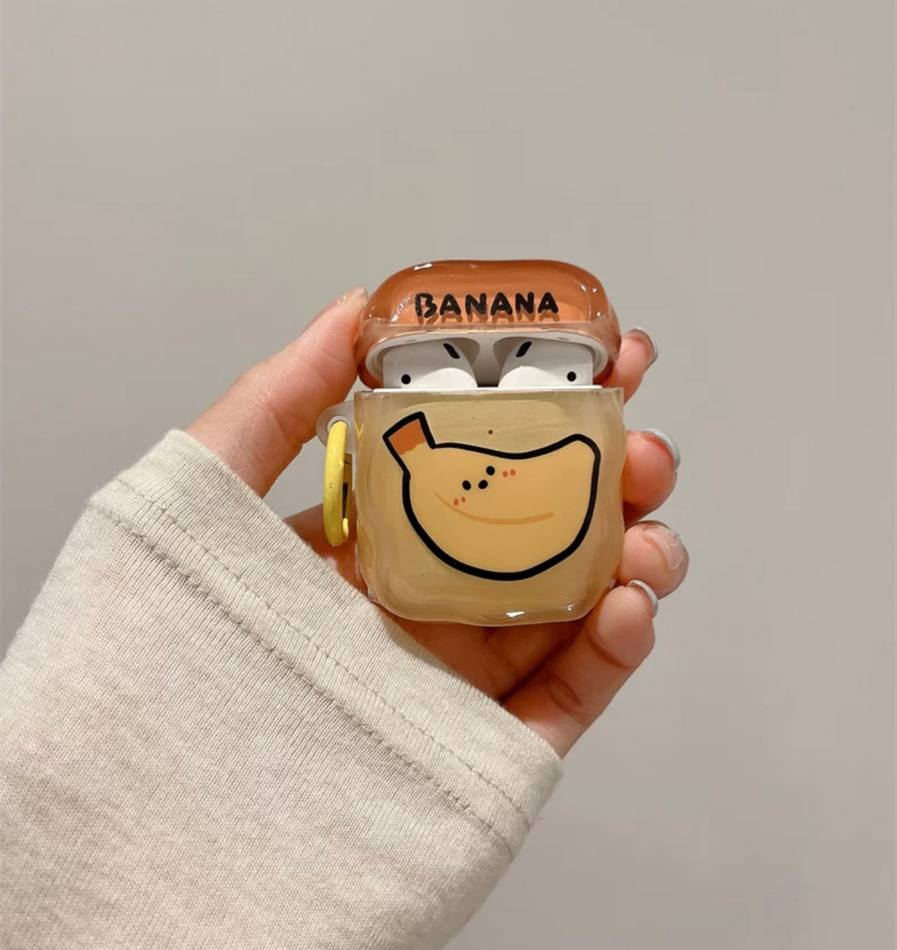 Japanese Cartoon Fun Colourful Fast Food & Fruits Fries Hamburger Tomato Banana - AirPods AirPodsPro AirPods3 AirPods4 Case Green Yellow Red Brown KawaiiGiftLand