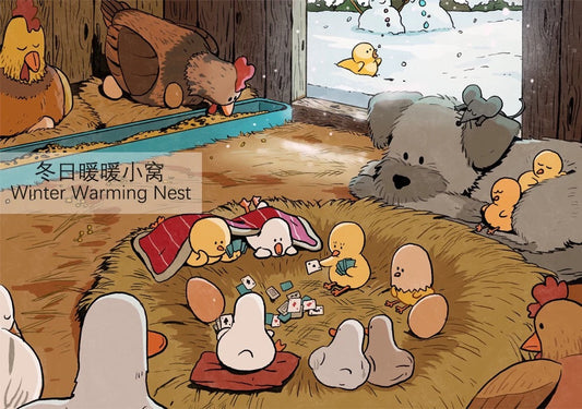 SOULPUZZ 500 Pieces Puzzle | Winter Warming Nest - Cute Animals Dog Chicken Duck Difficulty Stress Relief Couples Trendy Gifts Home Decoration KawaiiGiftLand