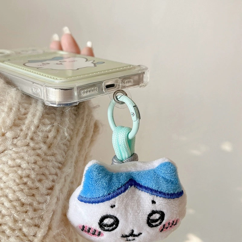 Japanese Cartoon ChiiKawa Hachiware Usagi with Handle Strap Card Holder iPhone Case 11 12 13 14 15 Pro Promax KawaiiGiftLand