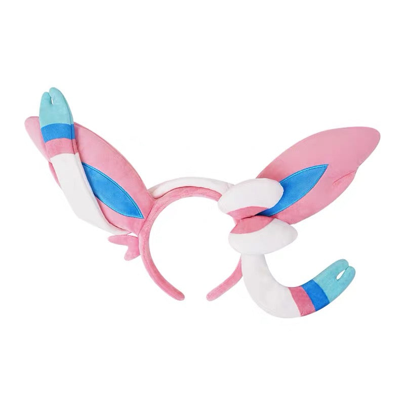 Japan Cartoon Pokemon Eevee Evolution Series Cute Headband | Eevee Vaporeon Jolteon Flareon Espeon Umbreon Leafeon Glaceon Sylveon - Evolve Anime Collectable Kawaii Makeup Facial Hairband
