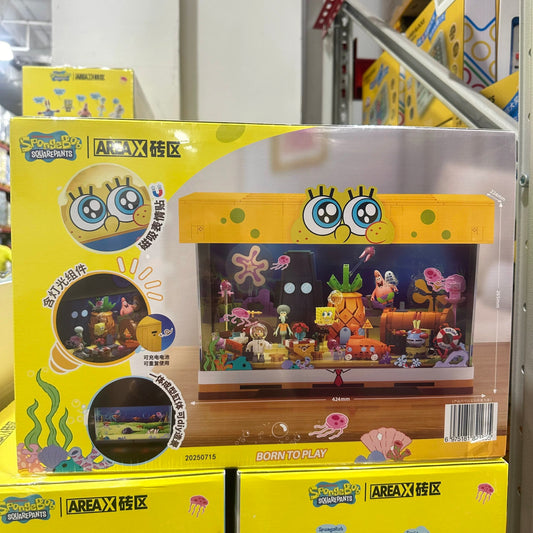 AreaX Spongebob Bikini Bottom | Large Display Fish Tank - Building Blocks Toy Collections