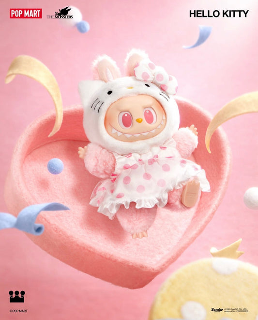 Popmart The Monster X Sanrio Characters Part 5 Series Limited Edition | Labubu Vinyl Face Plush Doll Figure Keychain - 15cm Kasing Lung Zimomo Labubu Toy Collection