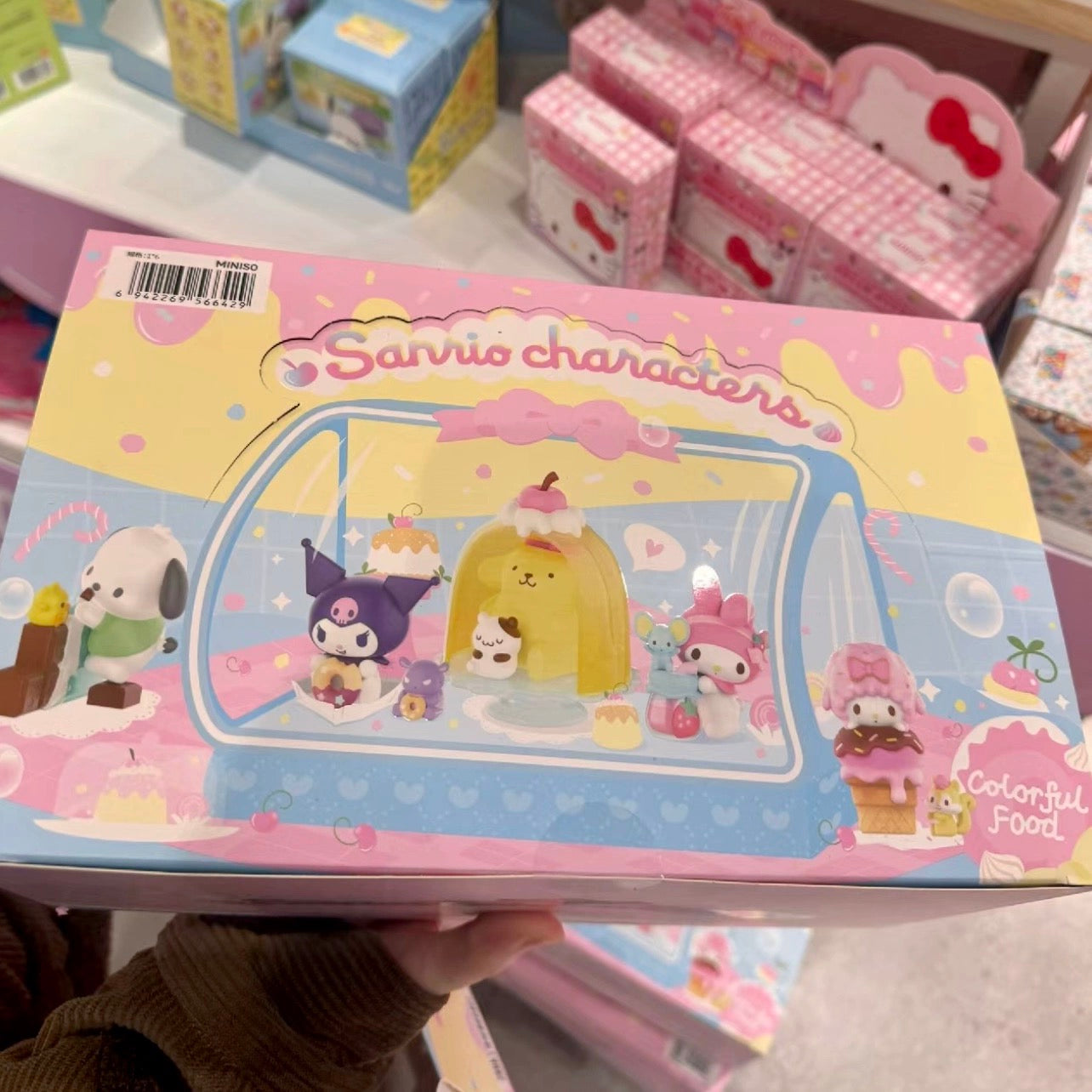Sanrio X Miniso | Sanrio Fun Snacks Figure My Melody Piano Kuromi Cinnamoroll Pompompurin Pochacco Hangyodon - Collectable Toys Mystery Blind Box KawaiiGiftLand