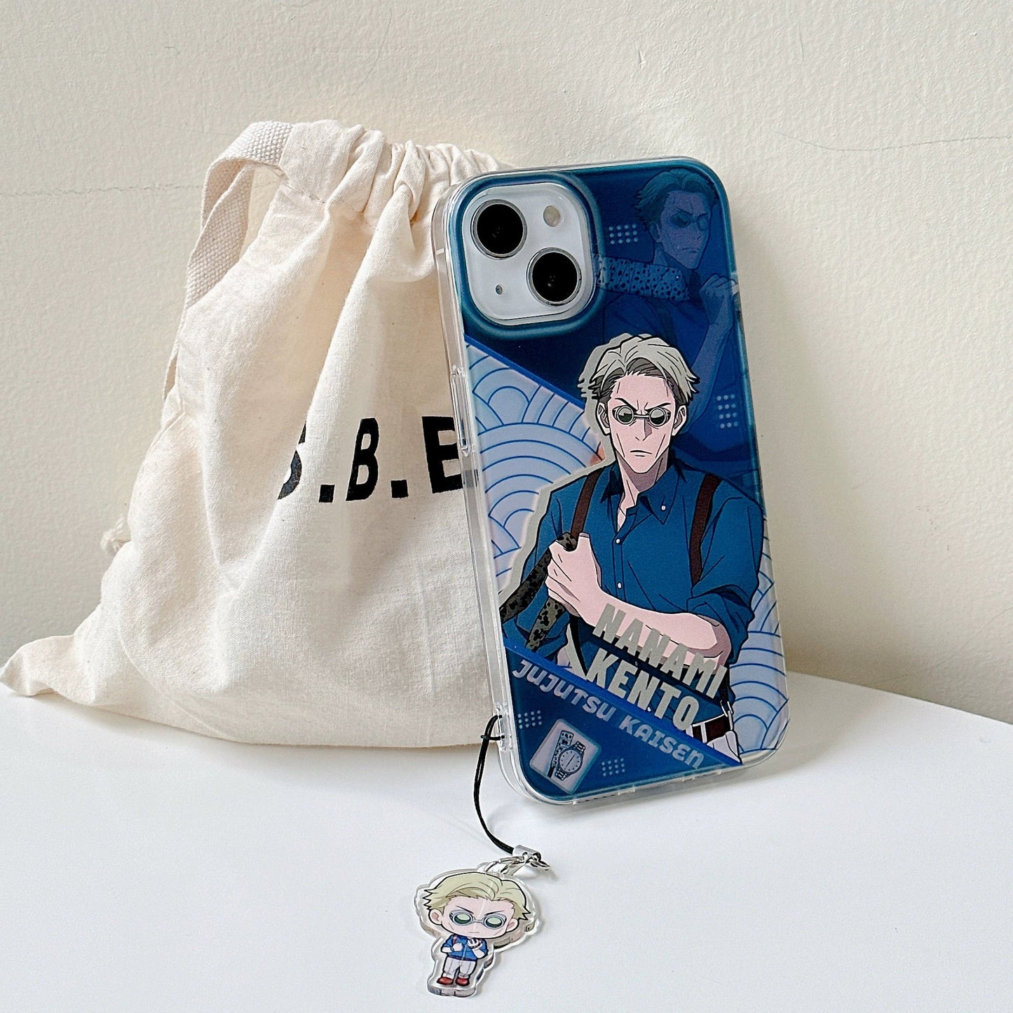 Japanese Anime Jujutsu Kaisen Phone Case with Strap | Satoru Yuji Megumi Nanami - iPhone Case 7 8 PLUS SE2 XS XR X 11 12 13 14 15 16 Pro Promax 12mini 13mini KawaiiGiftLand