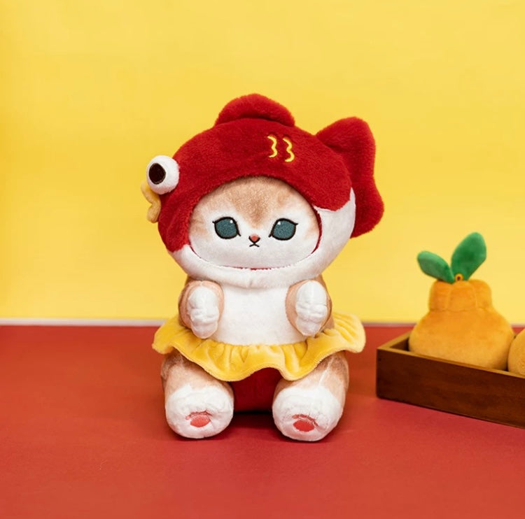 Japan Artist Mofusand Cat Neko Chinese New Year | Dragon Lucky Cat Koi - 23cm Mascot Plush Doll KawaiiGiftLand