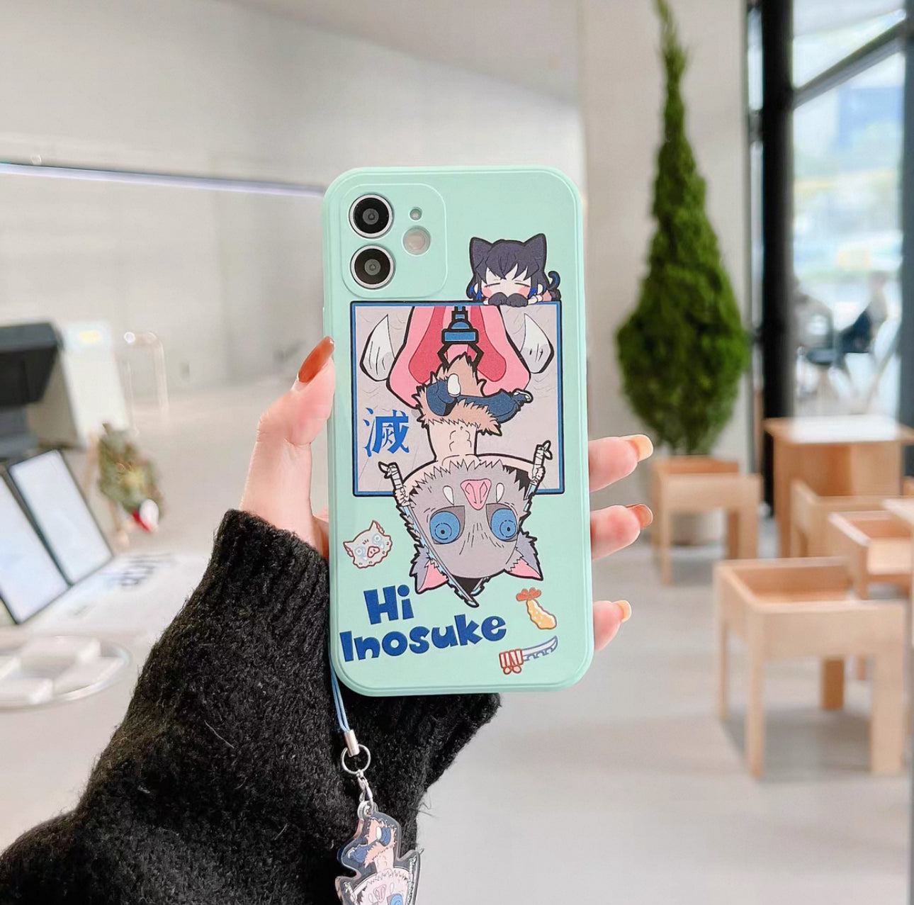 Japanese Anime Kimetsu no Yaiba Demon Slayer Pick Up Version | Tanjiro Zenitsu Inosuke Nezuko - iPhone Case PLUS SE2 XS XR X 11 12 13 14 15 16 Pro Promax 12mini 13mini KawaiiGiftLand