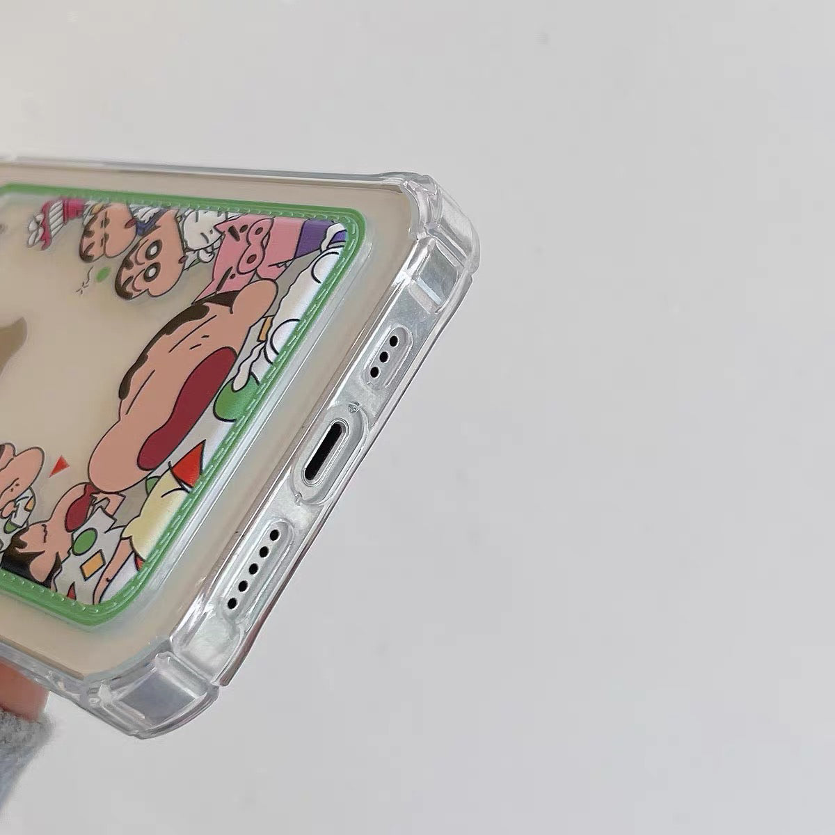 Japanese Cartoon Crayon Boy Photo Holder - iPhone Case PLUS X 11 12 13 14 15 16 Pro Promax KawaiiGiftLand