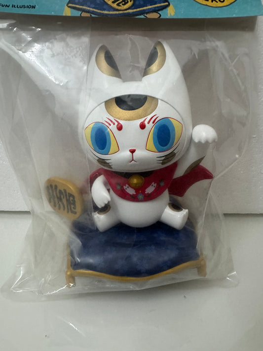 Unbox BadMeaw | White Lucky Cat - 30cm Sofubi figure Soft Vinyl Retried Rare