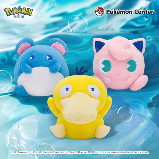 Japan Cartoon Pokemon Center Sode Version | Jigglypuff Psyduck Marill Plusle Minun Litwick - Mascot Plush Doll Kawaii Decoration