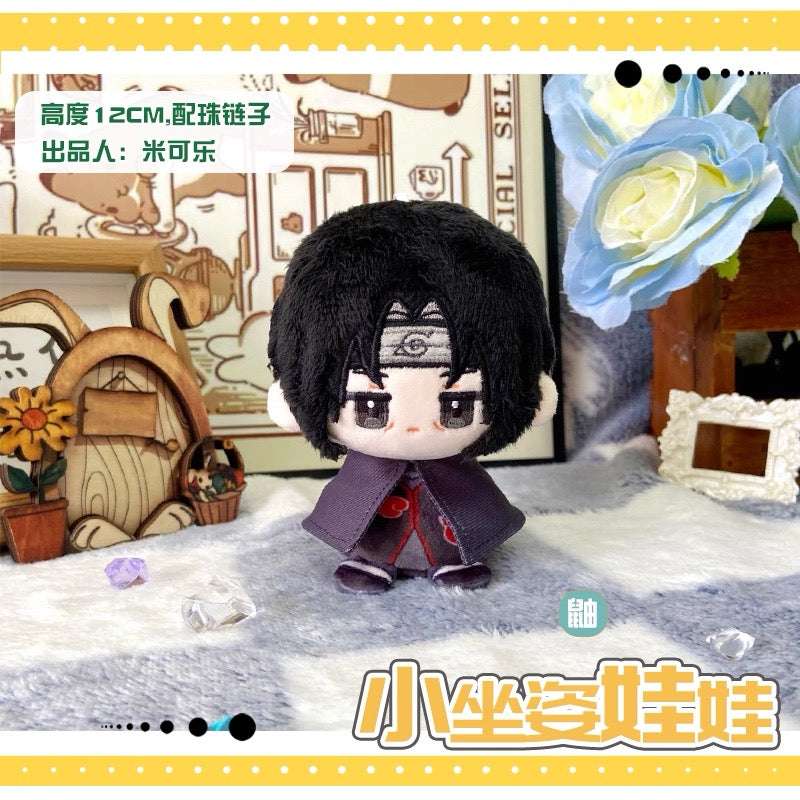 Japanese Anime Naruto Ninja Sitting Keychain | Naruto Sasuke Kakashi Gaara Itachi Cute Kawaii 12cm Doll - Cute Kawaii Item