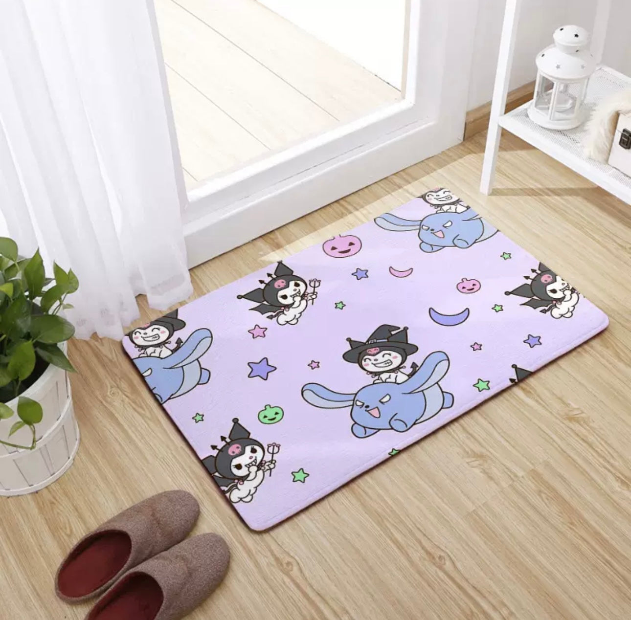 Japanese Cartoon Kuromi Soft Floor Mat | Sweet Daily - Kawaii Room Decoration items Cute Things KawaiiGiftLand