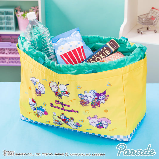 Japan ChiiKawa X Sanrio Series | ChiiKawa Hachiware Usagi Momonga Shisa Crab Cute Icon Big Shopping Bag - Kawaii items Room Decoration