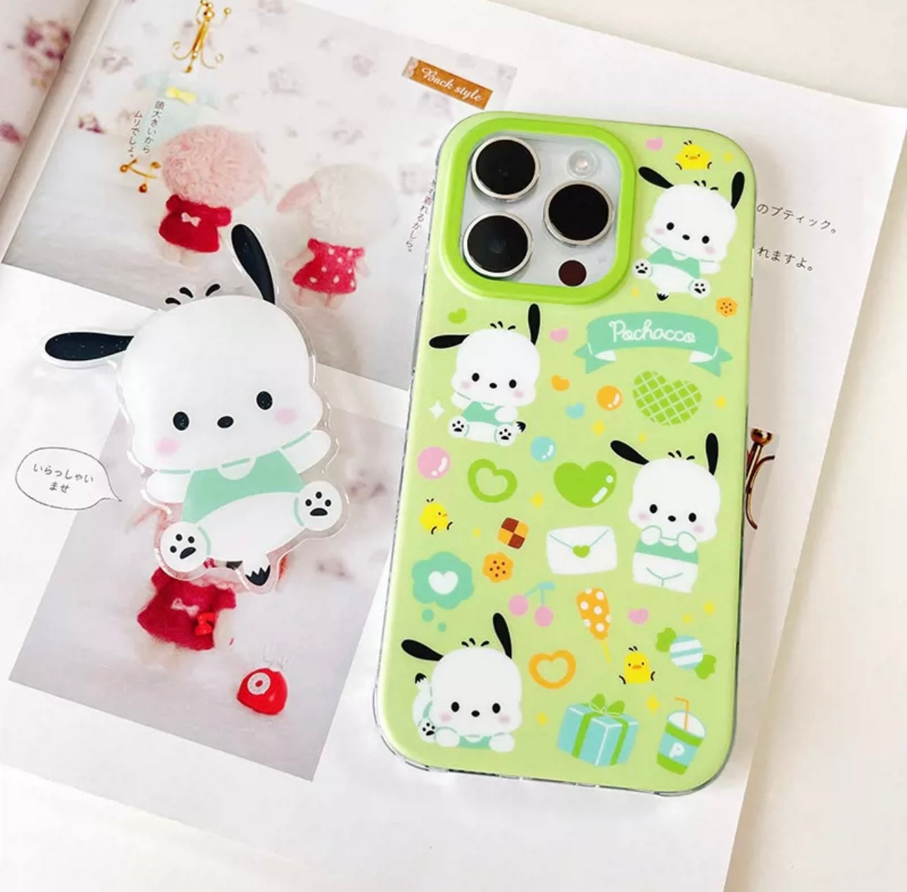 Japanese Cartoon Sanrio | Matt Colour Full Hello Kitty My Melody Kuromi Cinnamoroll Pompompurin Pochacco - iPhone Case 12 13 14 15 16 Pro Promax KawaiiGiftLand