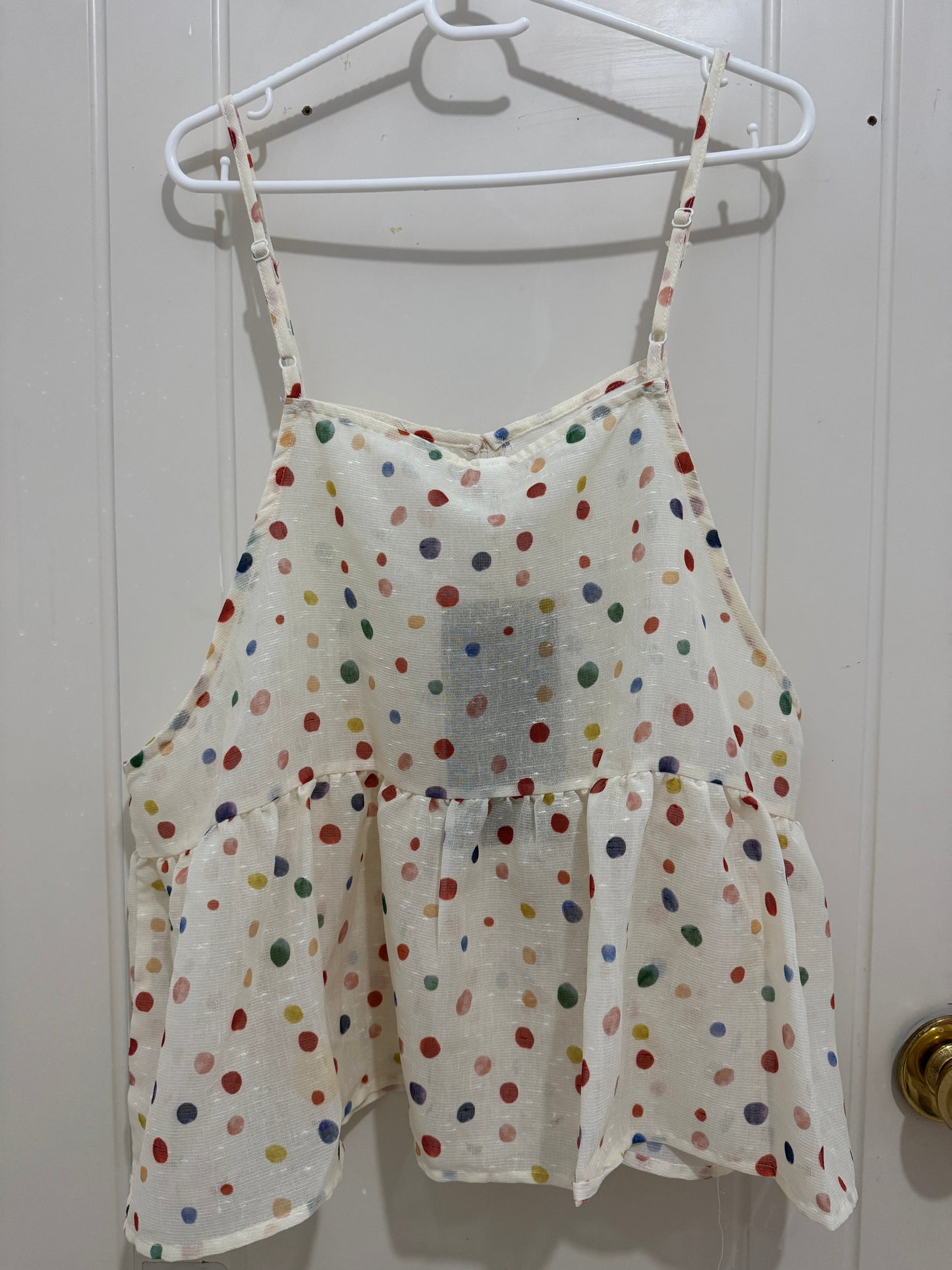 Japanese Fashion Cute Style Mori Series | Colourful Dots Tank Top - Kawaii Fashion Items