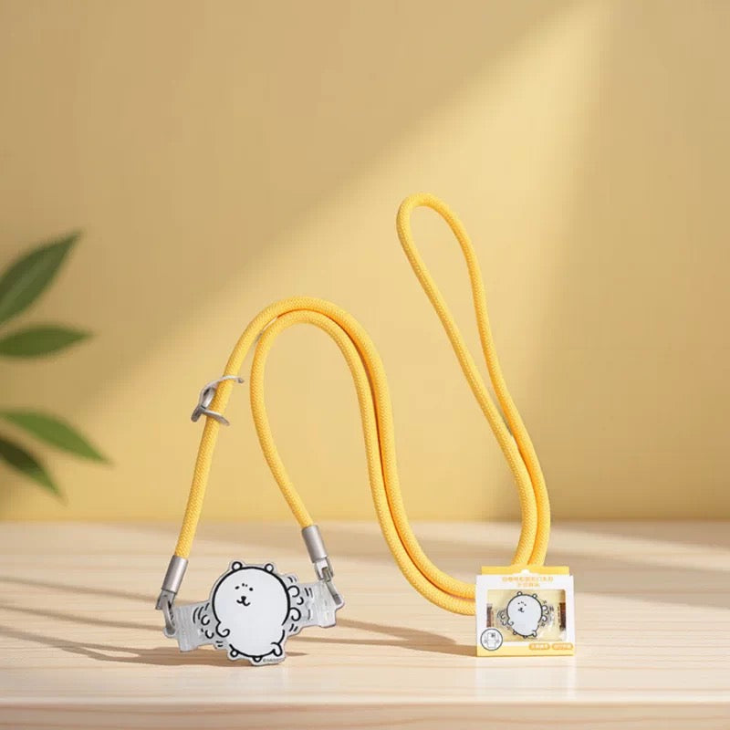 Japanese Cartoon Phone Back Clip with Phone Lanyard | Chiikawa Pink & Mint Green - for All Smart Phones (副本 2)