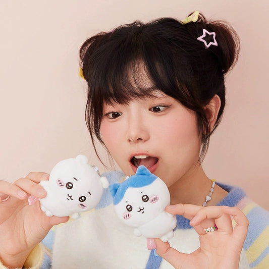 ChiiKawa X Miniso | ChiiKawa Hachiware Usagi Momonga Mini Plush Doll Keychain - Kawaii items Room Decoration doll
