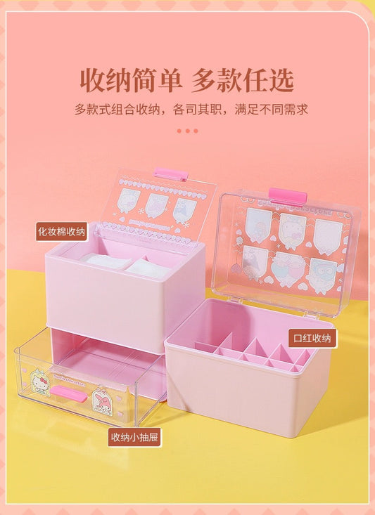 Japanese Cartoon Sanrio Character Make Up items Storage Box | 4 Styles Storage Boxes - Bedroom Girl Gift KawaiiGiftLand