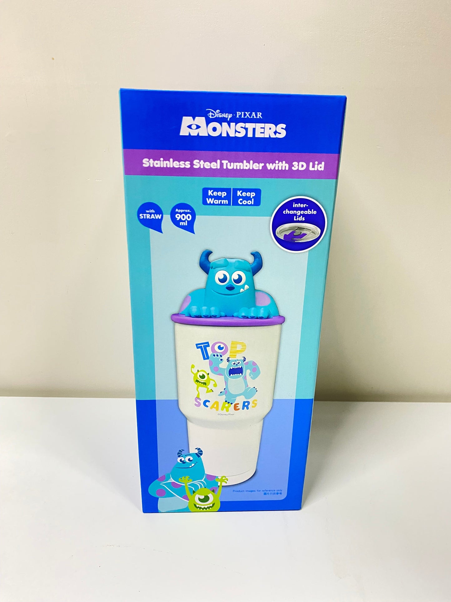 Stainless Steel Tumbler with 3D Lid 900ml | Monsters Sullivan - Keep Warm & Cool Cup Kitchenware Kitchen KawaiiGiftLand