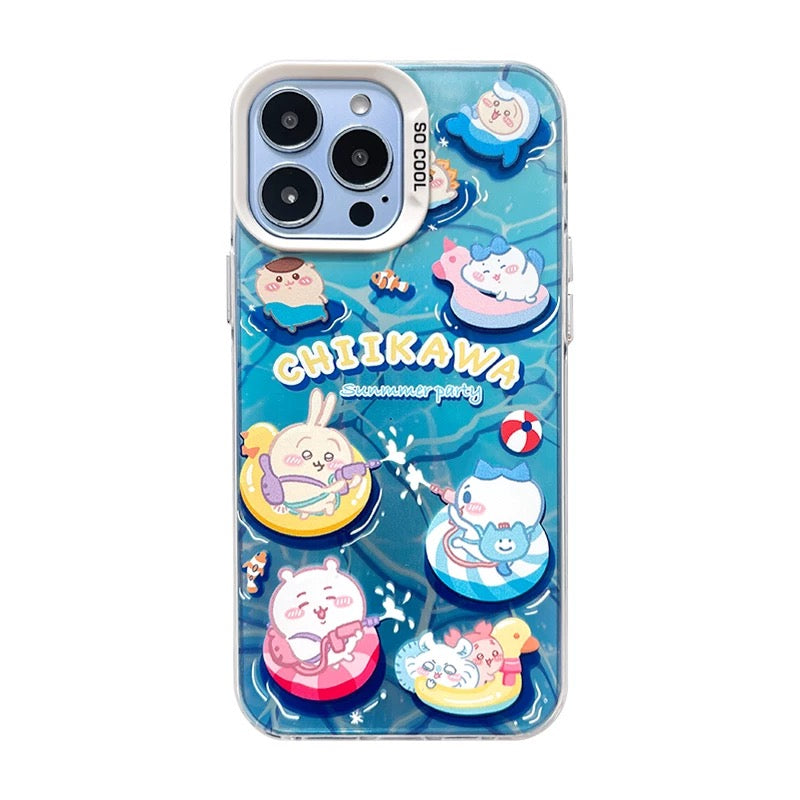 Japanese Cartoon ChiiKawa Summer Time | ChiiKawa Hachiware Usagi - iPhone Case 11 12 13 14 15 16 Pro Promax KawaiiGiftLand