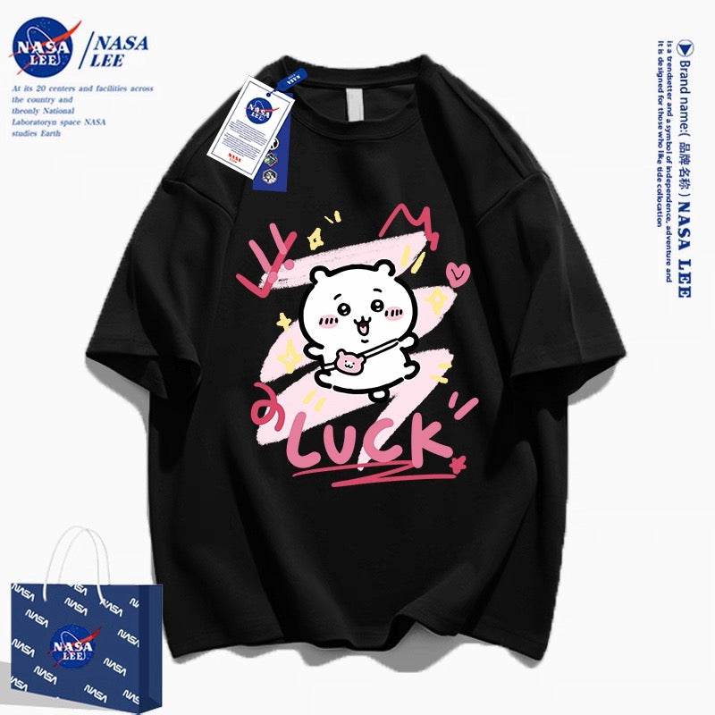 Japanese Cartoon ChiiKawa Casual Style T-Shirt Series | Chiikawa Luck - Kawaii Fashion Items