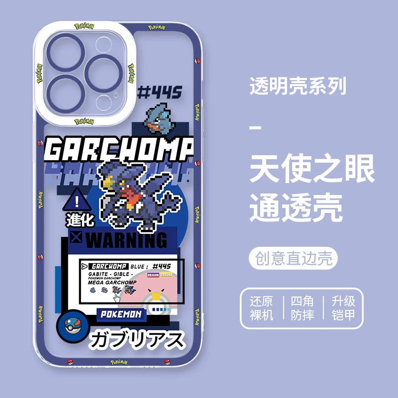 Japan Cartoon Pokemon Game Pixel Version | Celebi Xerneas Zekrom Reshiram Latios Latias Gardevoir Garchomp - iPhone Case PLUS SE2 XS XR X 11 12 13 14 15 16 16e 17 17e Pro Promax 12mini 13mini