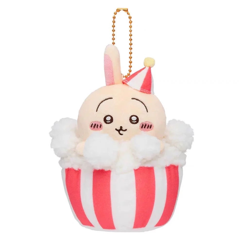 Free Gift : Japan ChiiKawa Popcorn Amusement Park | ChiiKawa Hachiware Usagi - Mini Plush Doll 10cm Keychain KawaiiGiftLand
