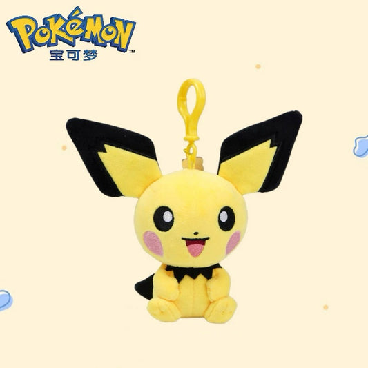 Japan Cartoon Pokemon Keychain | Pichu Snoriax - Mascot Plush Doll Kawaii Decoration