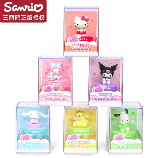 Sanrio Characters Strawberry Cake Mini Box Series | Hello Kitty My Melody Kuromi Cinnamoroll Pompompurin Pochacco - Kawaii Collectable Toys Toy Collection KawaiiGiftLand