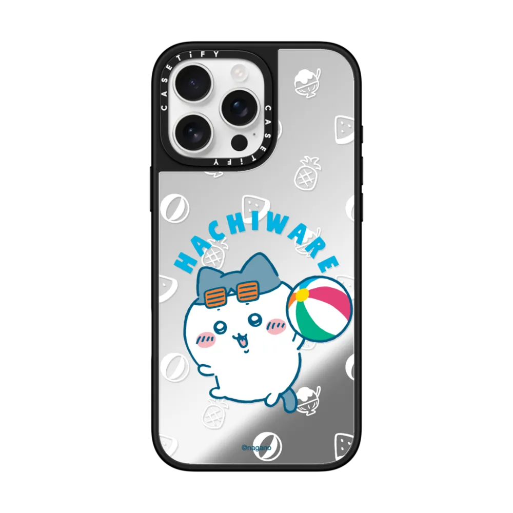 Japanese Cartoon ChiiKawa Mirror Phone Case | ChiiKawa Hachiware Summer Pool Party - iPhone Case 12 13 14 15 16 17 Pro Promax