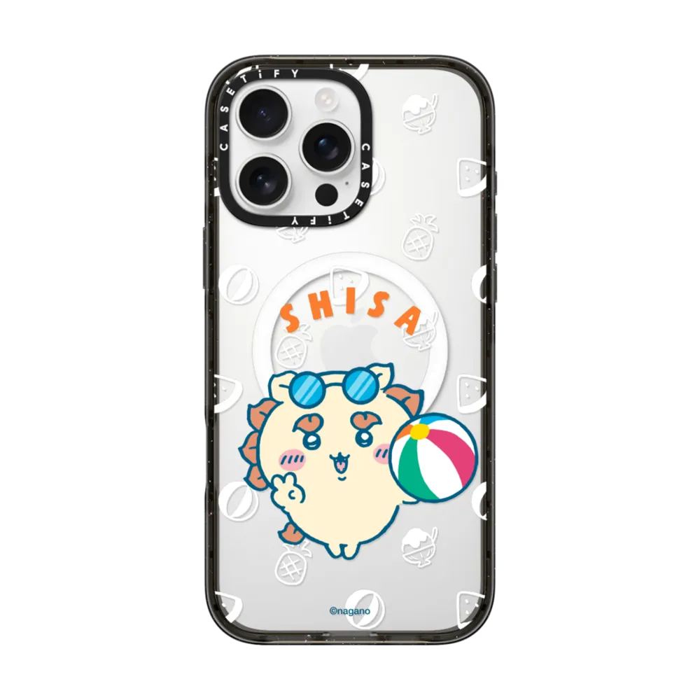 Japanese Cartoon ChiiKawa Transparent Phone Case | Usagi Shisa Summer Pool Party - iPhone Case 12 13 14 15 16 17 Pro Promax