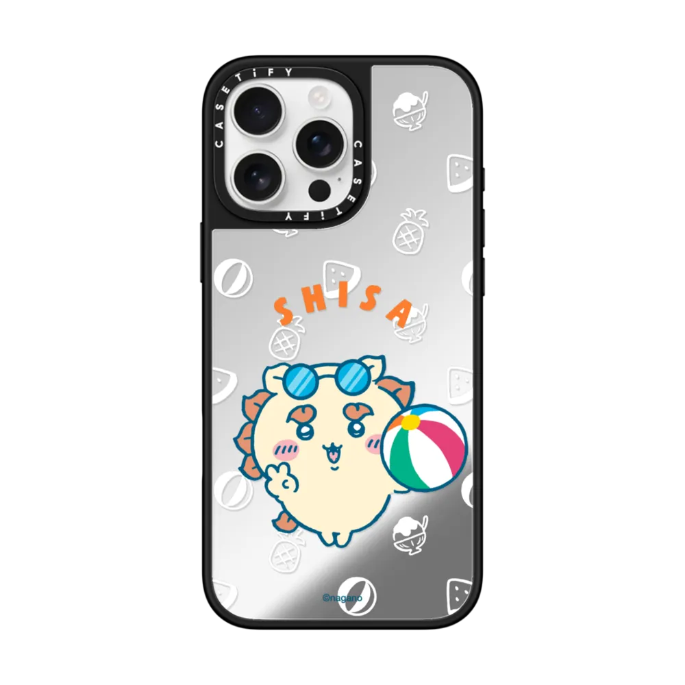 Japanese Cartoon ChiiKawa Mirror Phone Case | Usagi Shisa Summer Pool Party - iPhone Case 12 13 14 15 16 17 Pro Promax