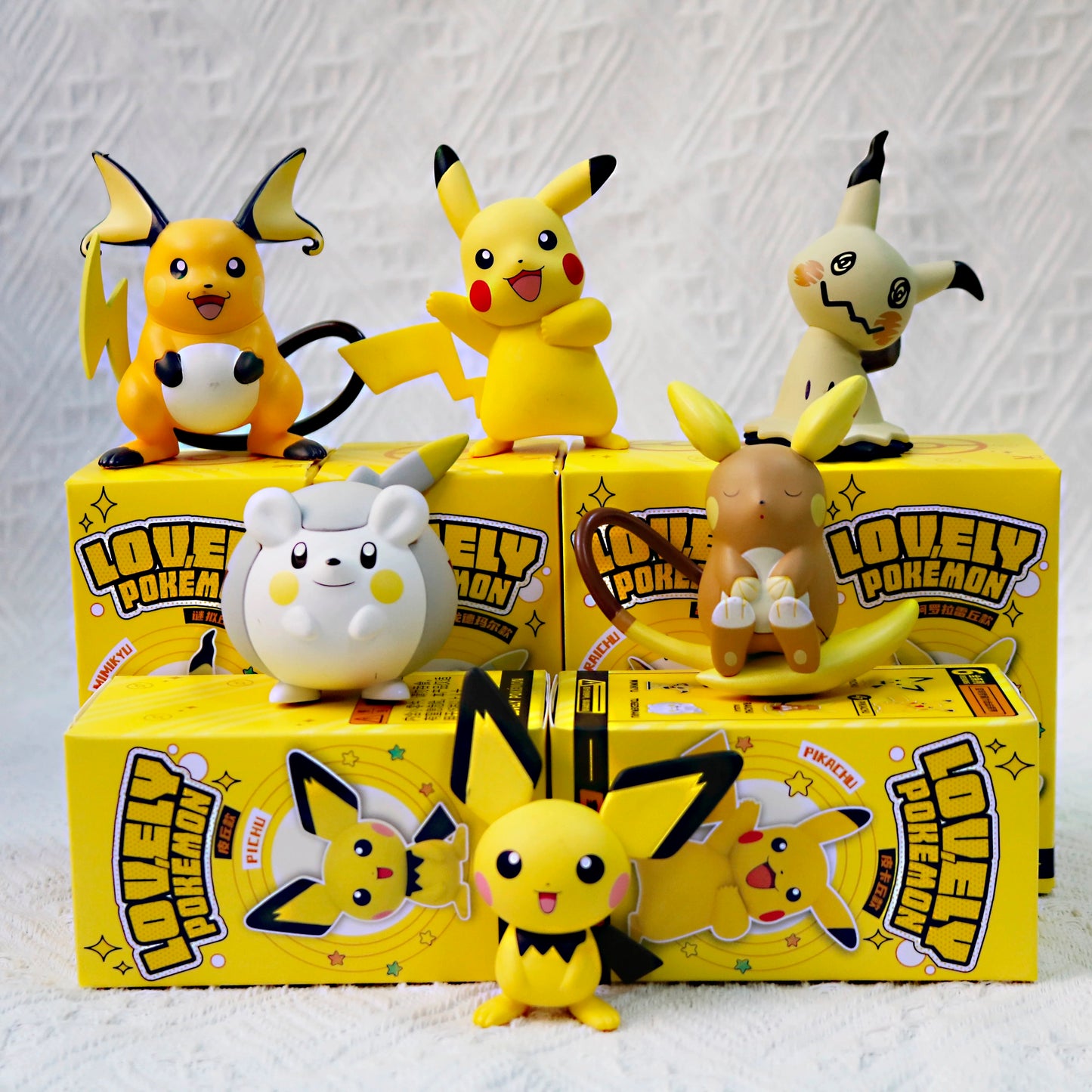 Japan Cartoon Pokemon Lovely Pokemon Series Part 1 | Pikachu Pichu Raichu Alolan Raichu Mimikyu Togedemaru - Figure Kawaii Decoration