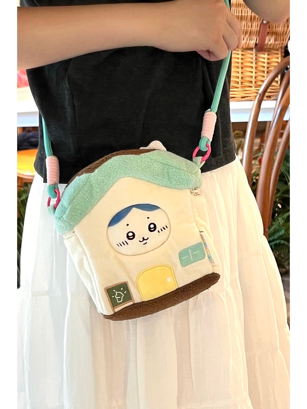 Lovely House Shape Plush Bag Itabag Shoulder Bag | Blue Yellow Pink Green - Can Put in Dolls and Phone and little stuffs Kawaii Style KawaiiGiftLand