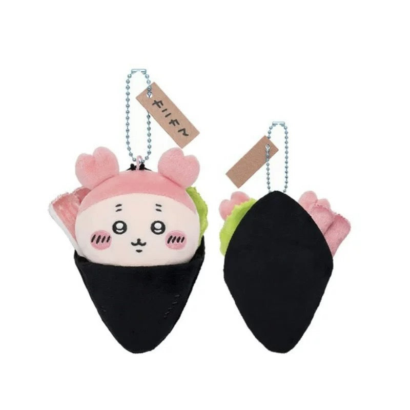 Japan ChiiKawa Sushi Restaurant Serise | ChiiKawa Hachiware Usagi Momonga Kurimanju Rakko Shisa Crab - Mini Plush Doll 10cm Keychain KawaiiGiftLand