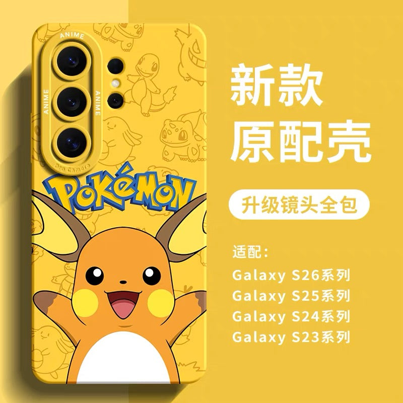 Japanese Cartoon Pokemon Silicone Case | Togepi Raichu Blastoise - Phone Case Samsung Galaxy S26 S25 S24 S23 FE Ultra Edge