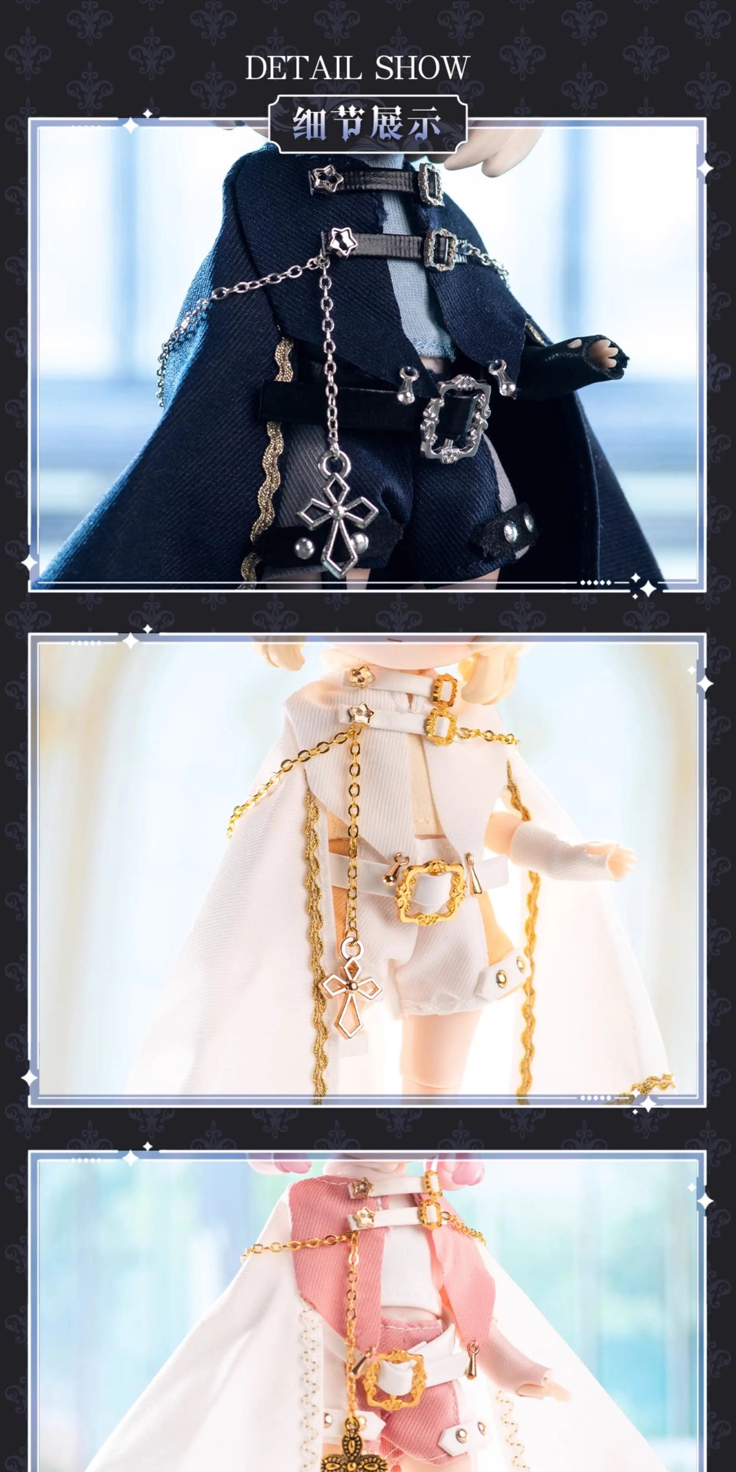 Simon Toys Cosplay Doll Outfits Set Special Colour Version | Midnight Assassin - Original Outfits - 1/12 ob11 11cm BJD Doll Ball Joint Doll