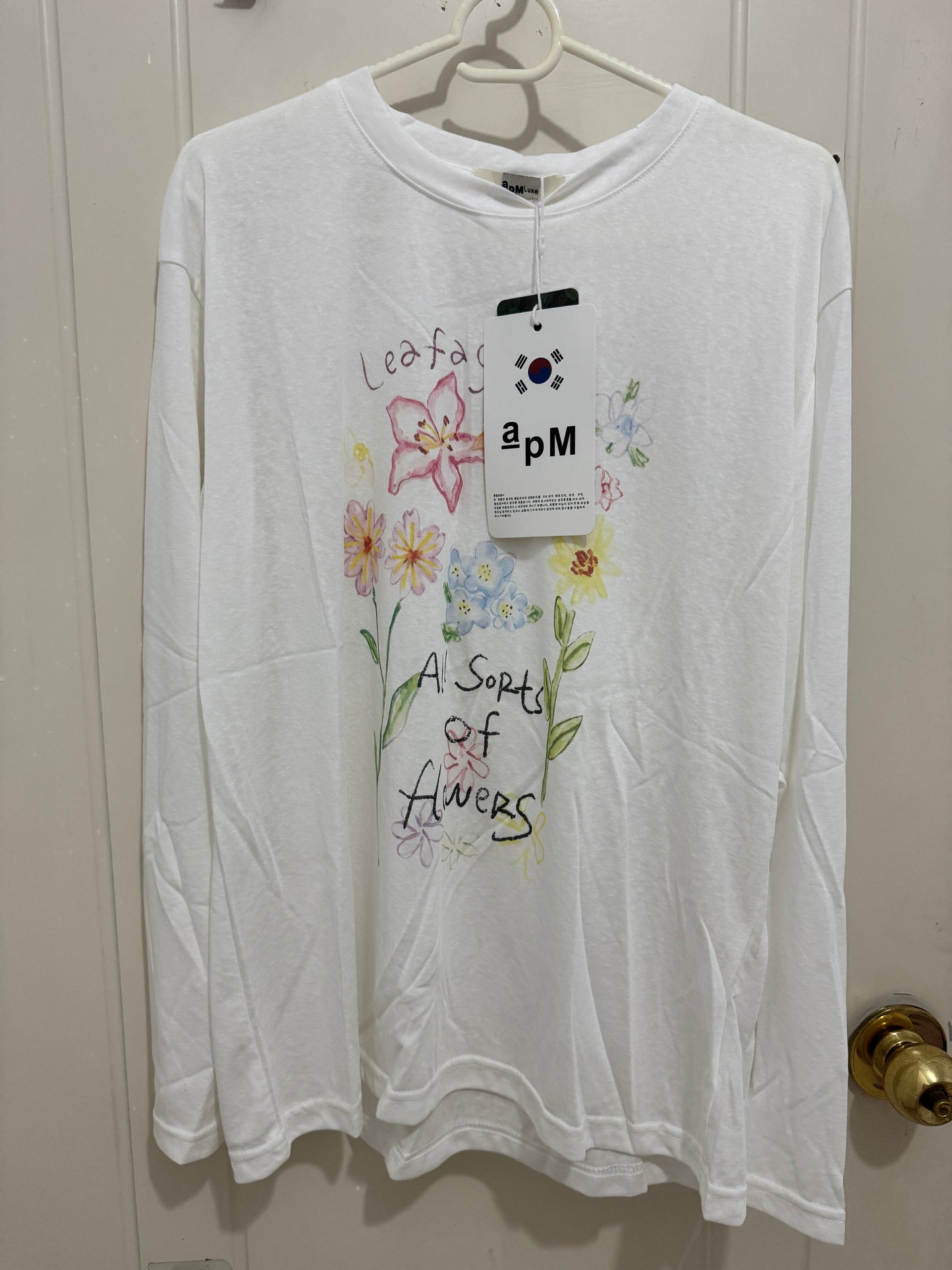 Korean Fashion Garden Style Long-sleeved Sun Protection T-Shirt Series | Leafage with Flowers - Kawaii Fashion Items