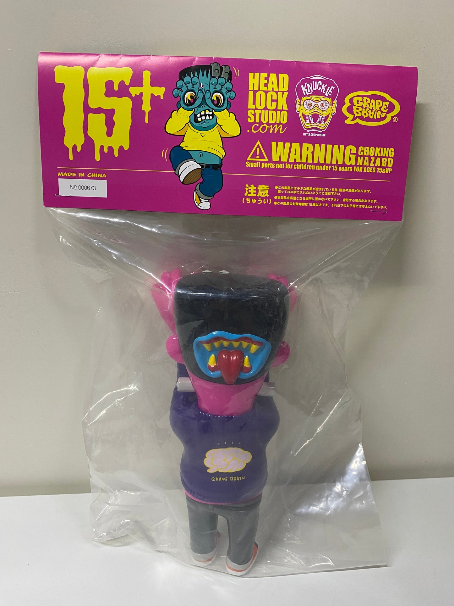 Headlock Knuckles Kustom Monsters X Grape Brain | Hot Pink - Super Limited Edition Retired Rare KawaiiGiftLand