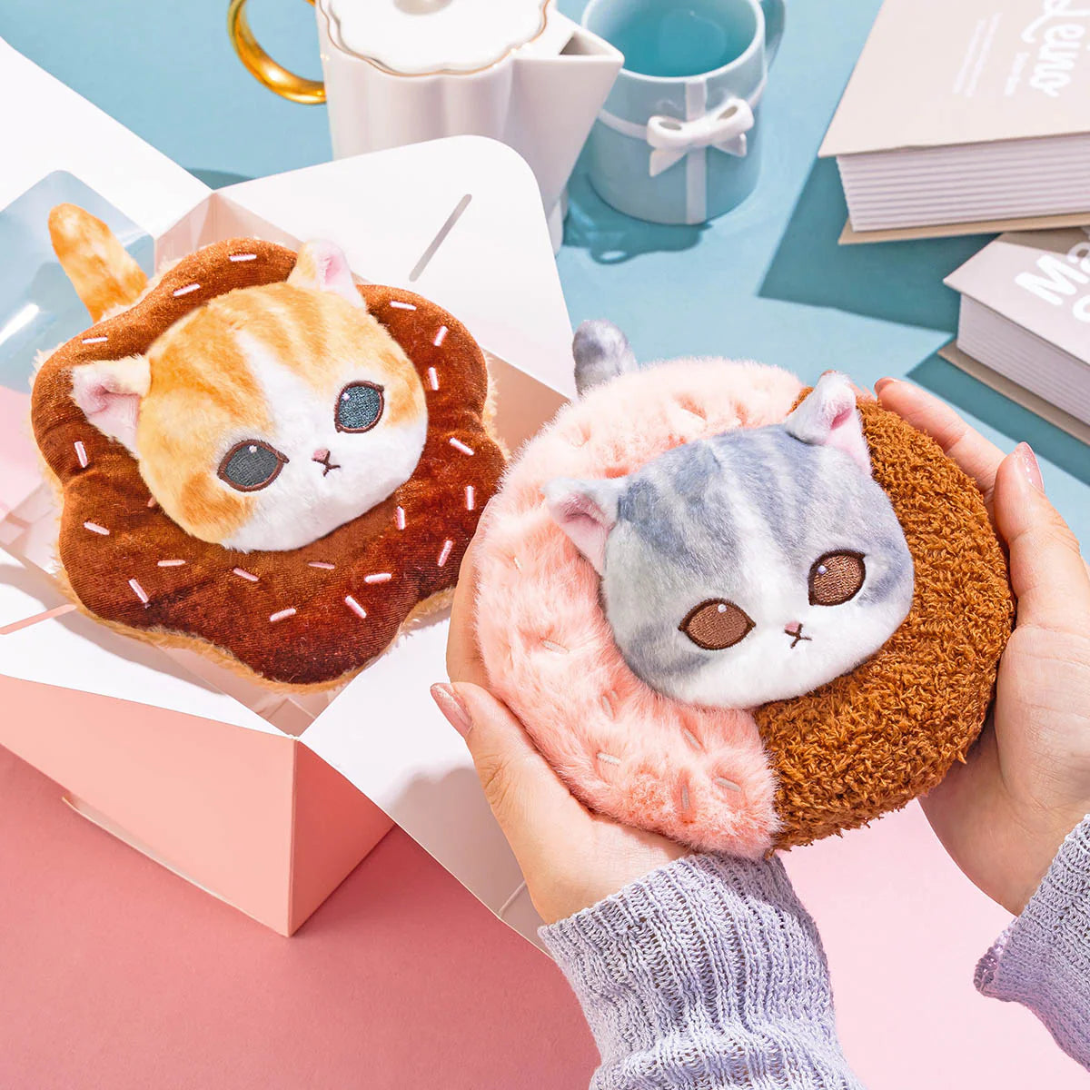 Japan Mofusand Doughnut Series | Mofusand Cat in Doughnut Cute Plush Doll - Kawaii items Room Decoration Doll
