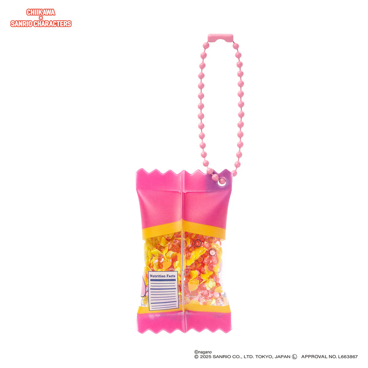 Japan ChiiKawa Kiramekko X Sanrio Series | ChiiKawa Hachiware Usagi Momonga Shisa Crab Cute Supermarket Shaka Shaka Snack Keychain - Kawaii items Room Decoration
