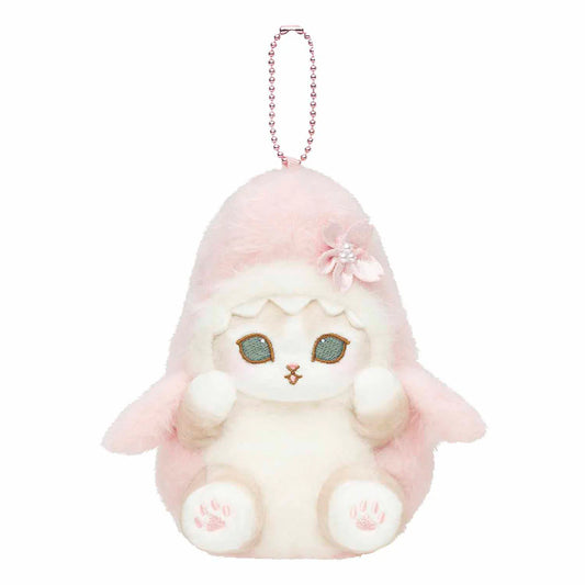 Japan Mofusand | Mofusand Cat Wearing Sakura Flower Shark Cute Plush Doll Keychain - Kawaii items Room Decoration Doll