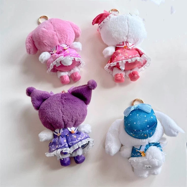 Japan Sanrio Magic School | Hello Kitty My Melody Kuromi Cinnamoroll - Plush Doll 20cm Keychain 10cm KawaiiGiftLand