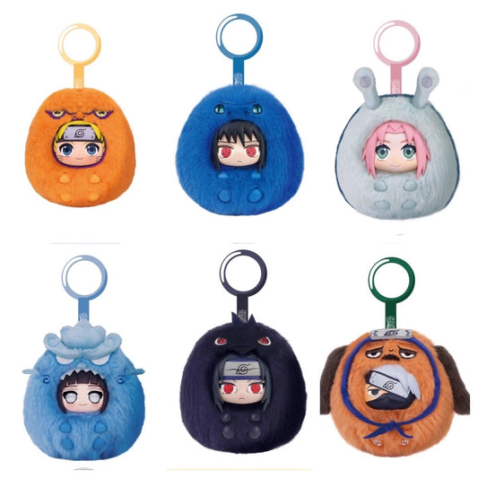 Naruto Ninja Part 1 Plush Tama Style Series Limited Edition | Naruto Shippuuden Cute Beast Naruto Sasuke Sakura Kakashi Hinata Itachi Kurama - Vinyl Face Plush Doll Figure Keychain Collectable Toys Mystery Blind Box