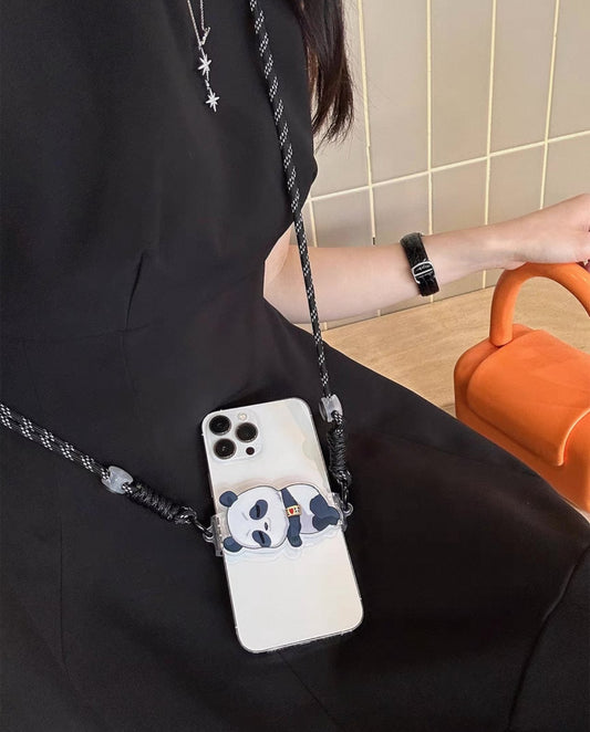Japanese Anime Jujutsu Kaisen Phone Back Clip with Phone Lanyard | Satoru Yuji Megumi Nanami Kugisaki Nobara Inumaki Toge Zenin Maki Panda - for All Smart Phones KawaiiGiftLand